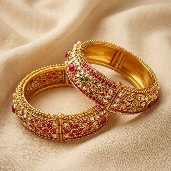 Jadau openable kangan pair